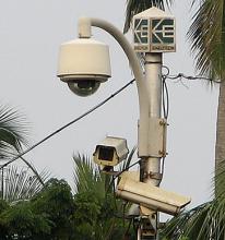 Surveillance cameras installed by Keltron