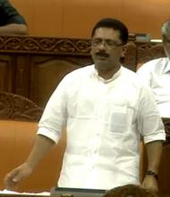 Minister K. T. Jaleel responding to notice for adjounrment motion on Friday