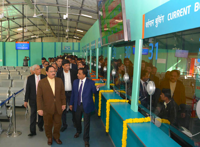 J. P. Nadda, Union Minister for Health and Family Welfare at the newly constructed IT-enabled OPD registry block at AIIMS