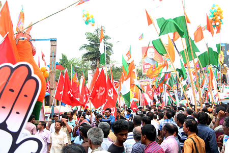 Climax of the campaign at Peroorkada in Thiruvananthapuram on Saturday